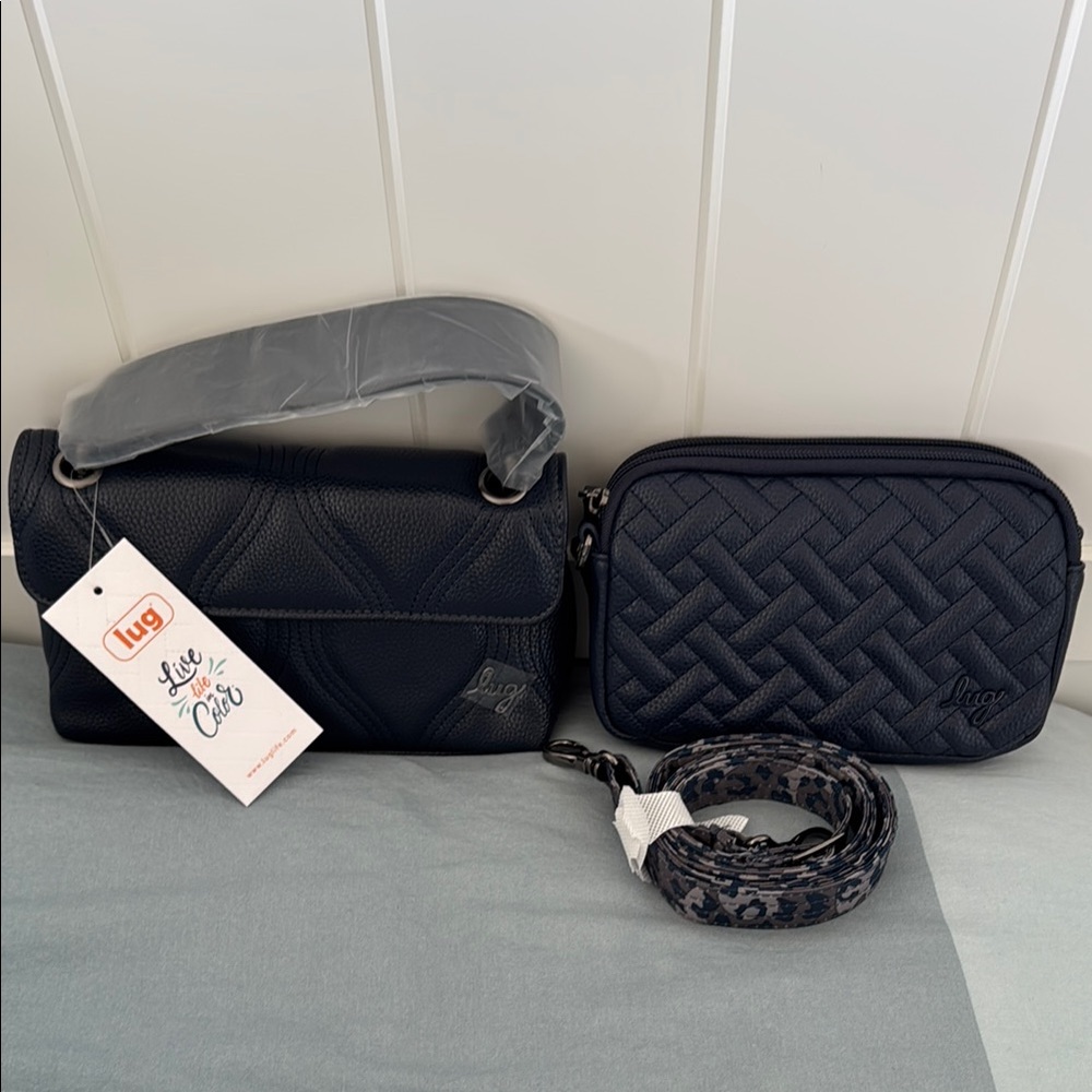 Lug Classic VL Set Cadence Mini Bag and Coupe - Navy NWT and EUC